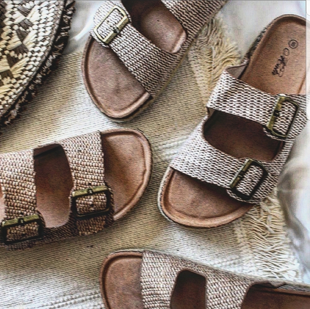 The Amelia// Beige Jute Sandal